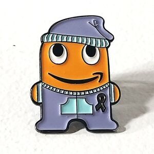 Amazon Peccy Enamel Pin Purple PJ Childrens Cancer Awareness Limited Edition EUC